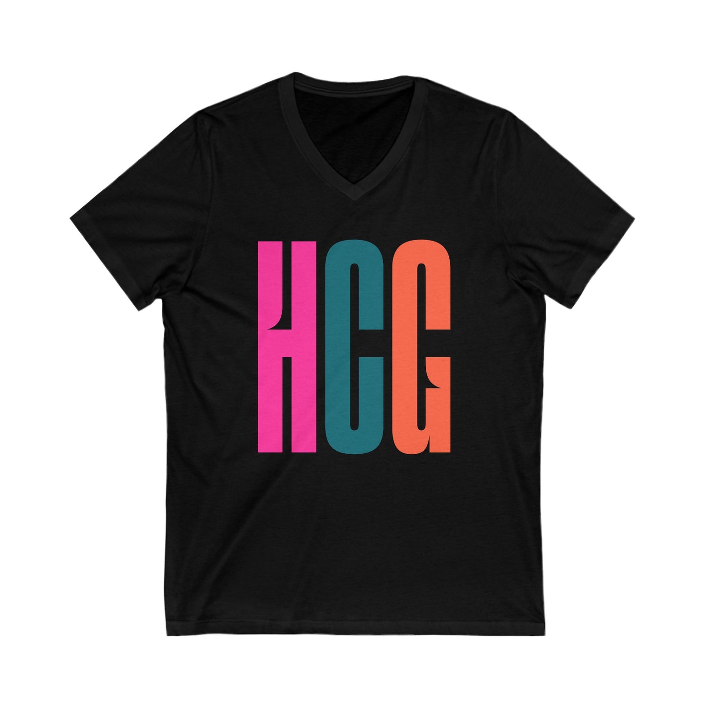 UK - HCG - Unisex Jersey Short Sleeve V-Neck Tee