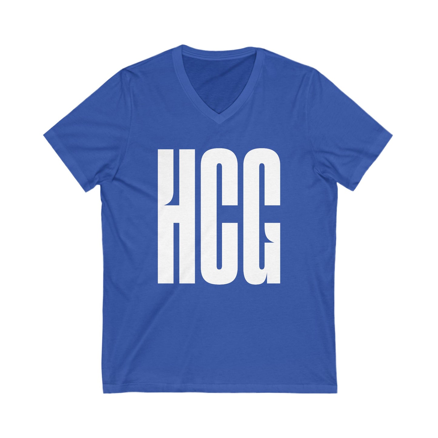 UK - HCG - Unisex Jersey Short Sleeve V-Neck Tee